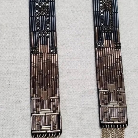 Stella & Dot. Leather beaded chain Jasper necklace - Picture 3 of 4